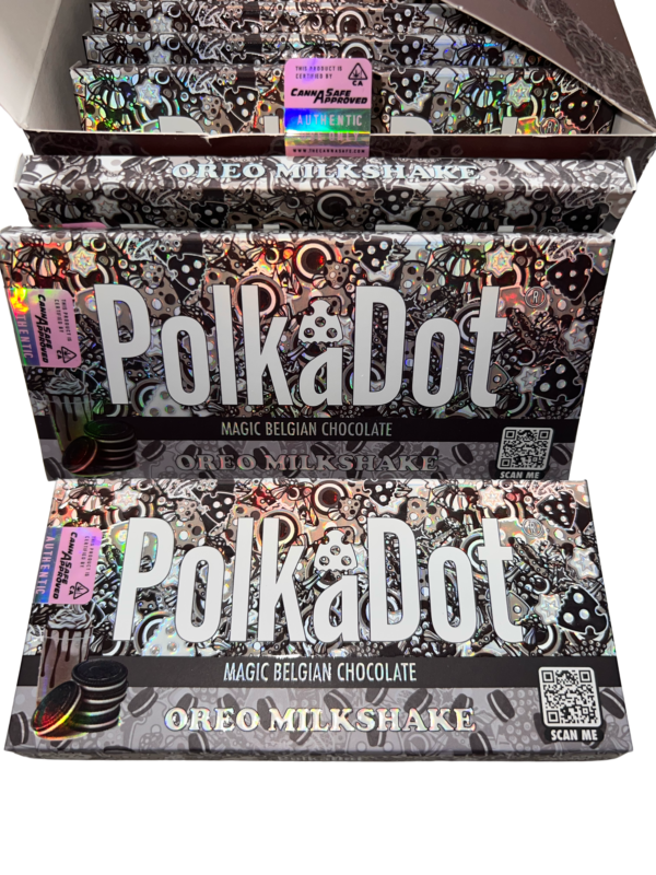 Polka dot mushroom chocolate bar-Oreo Milk Shake